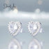 Diamante Heart Stud Earrings jewelaus