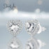 Diamante Heart Stud Earrings jewelaus