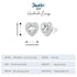 jewelaus Earrings Diamante Heart Stud Earrings