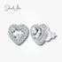 jewelaus Earrings Diamante Heart Stud Earrings