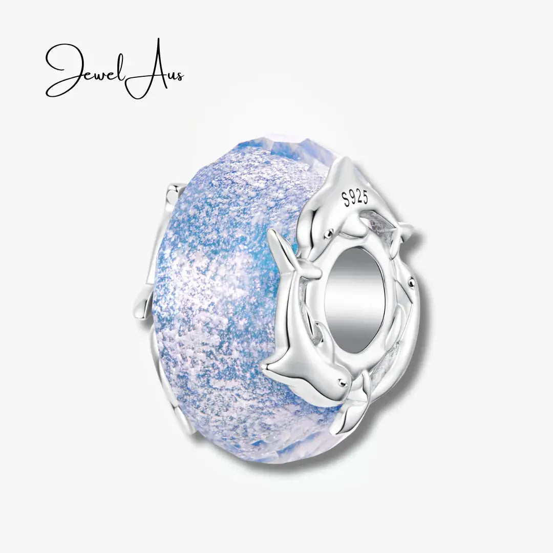 jewelaus CHARMS Dolphin Murano glass bead charm