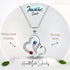 Double Heart Birthstones Necklace jewelaus