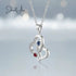 Double Heart Birthstones Necklace jewelaus