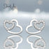 Double Heart Earrings jewelaus