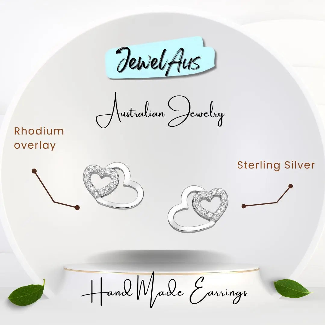 Double Heart Earrings jewelaus