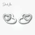 jewelaus Earrings Double Heart Earrings