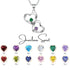 Double Hearts Birthstones Necklace jewelaus