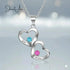 Double Hearts Birthstones Necklace - JEWEL AUS