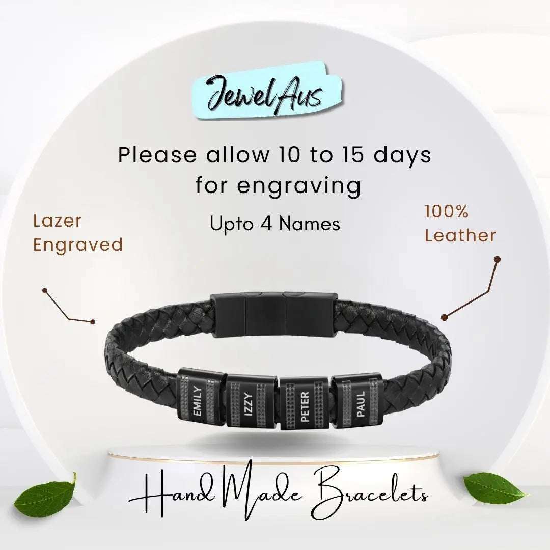 Engraved Name Bracelet jewelaus
