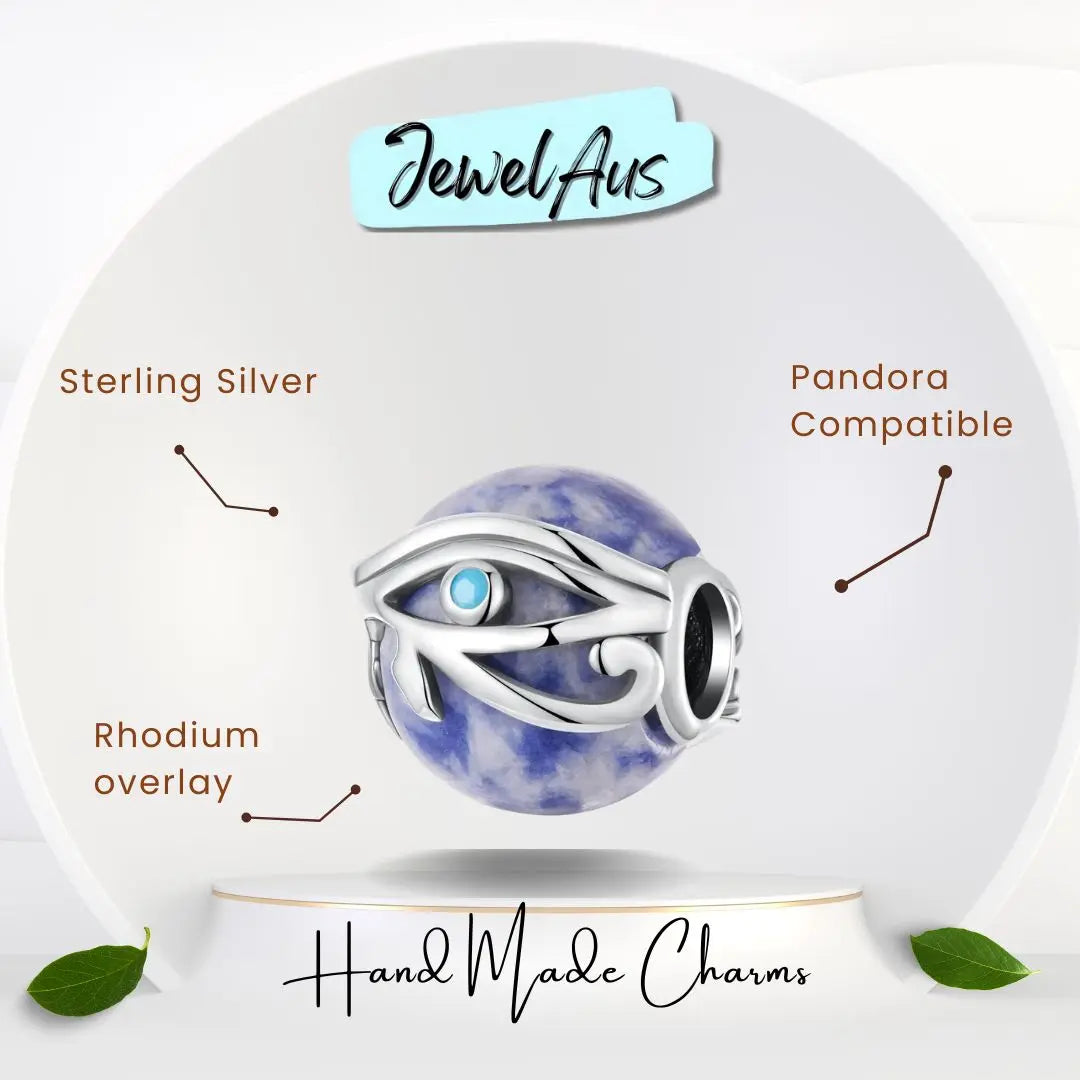 Eye of Horus Lapis stone charm jewelaus