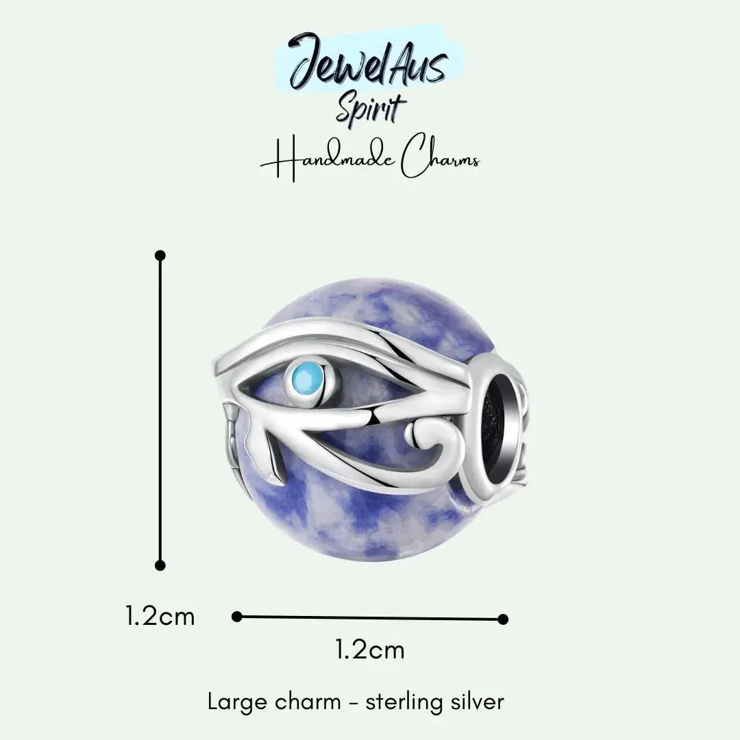 Eye of Horus Lapis stone charm jewelaus