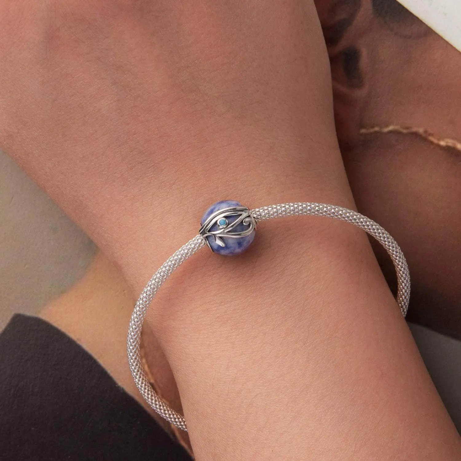 shipped in AUS CHARMS Eye of Horus Lapis stone charm