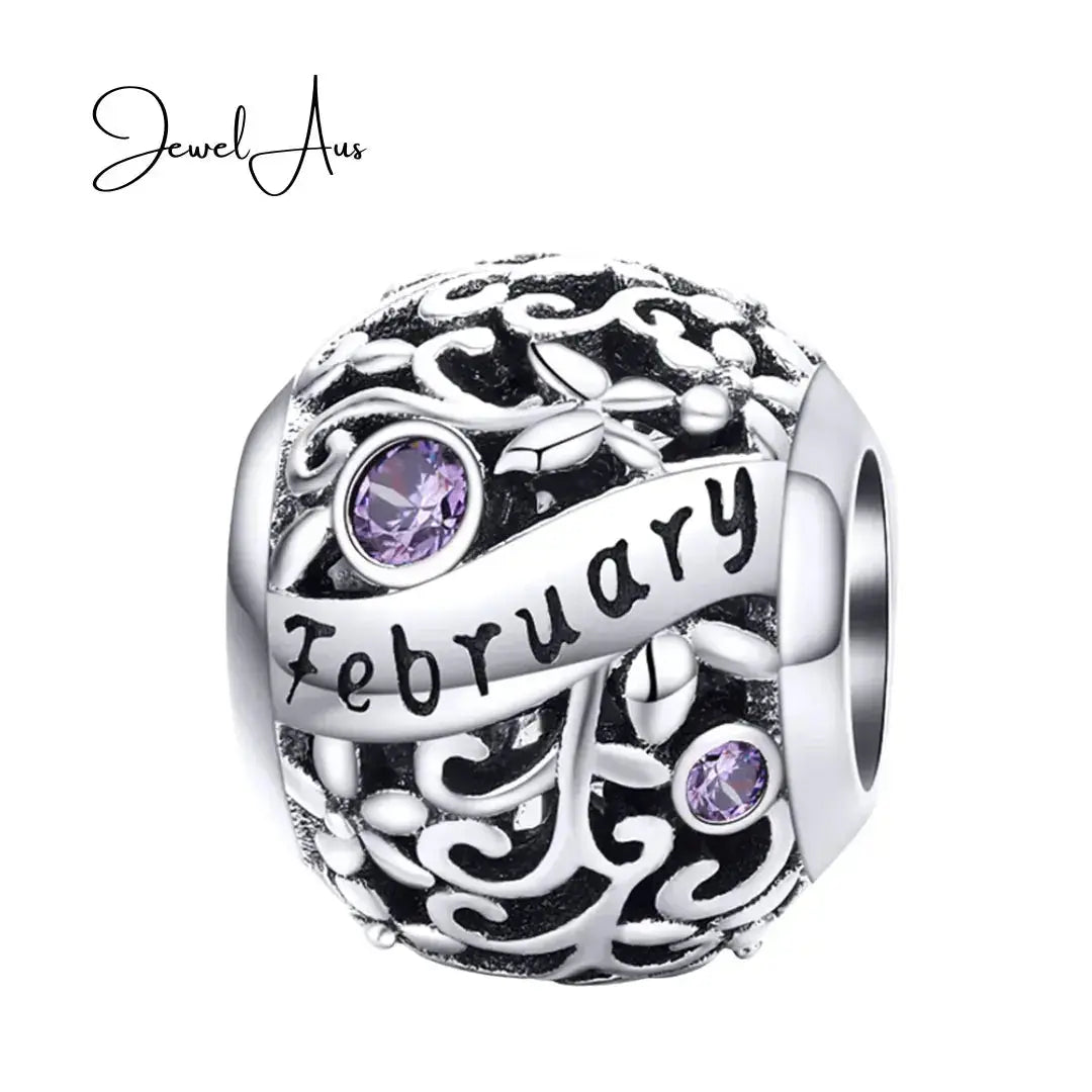 jewelaus CHARMS February Birthstone Charm
