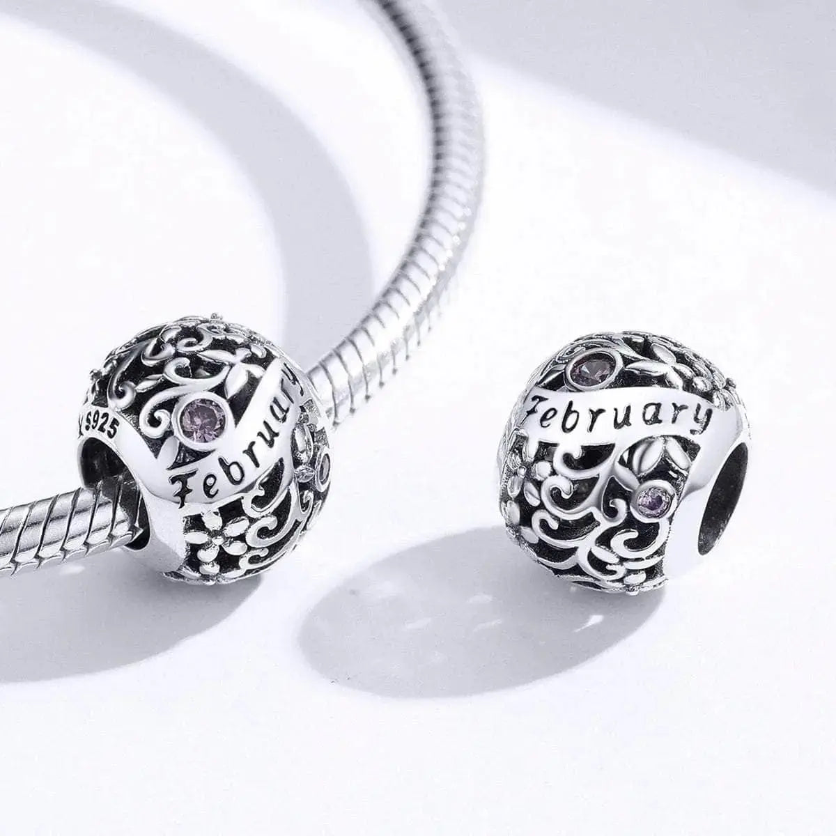 jewelaus CHARMS February Birthstone Charm