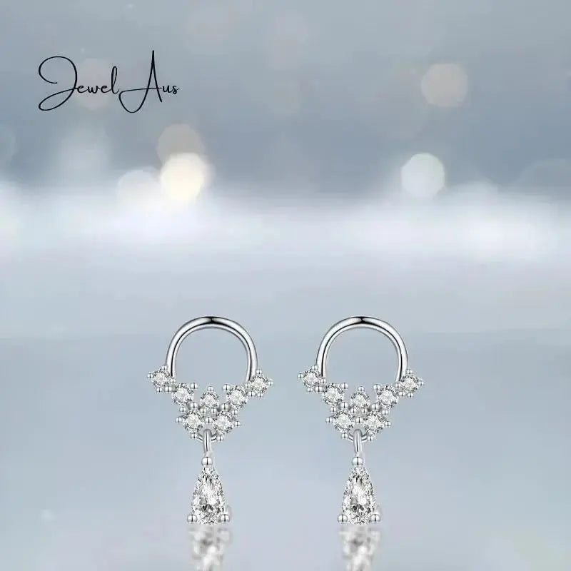 jewelaus Earrings Gemmed Water Drop Earrings