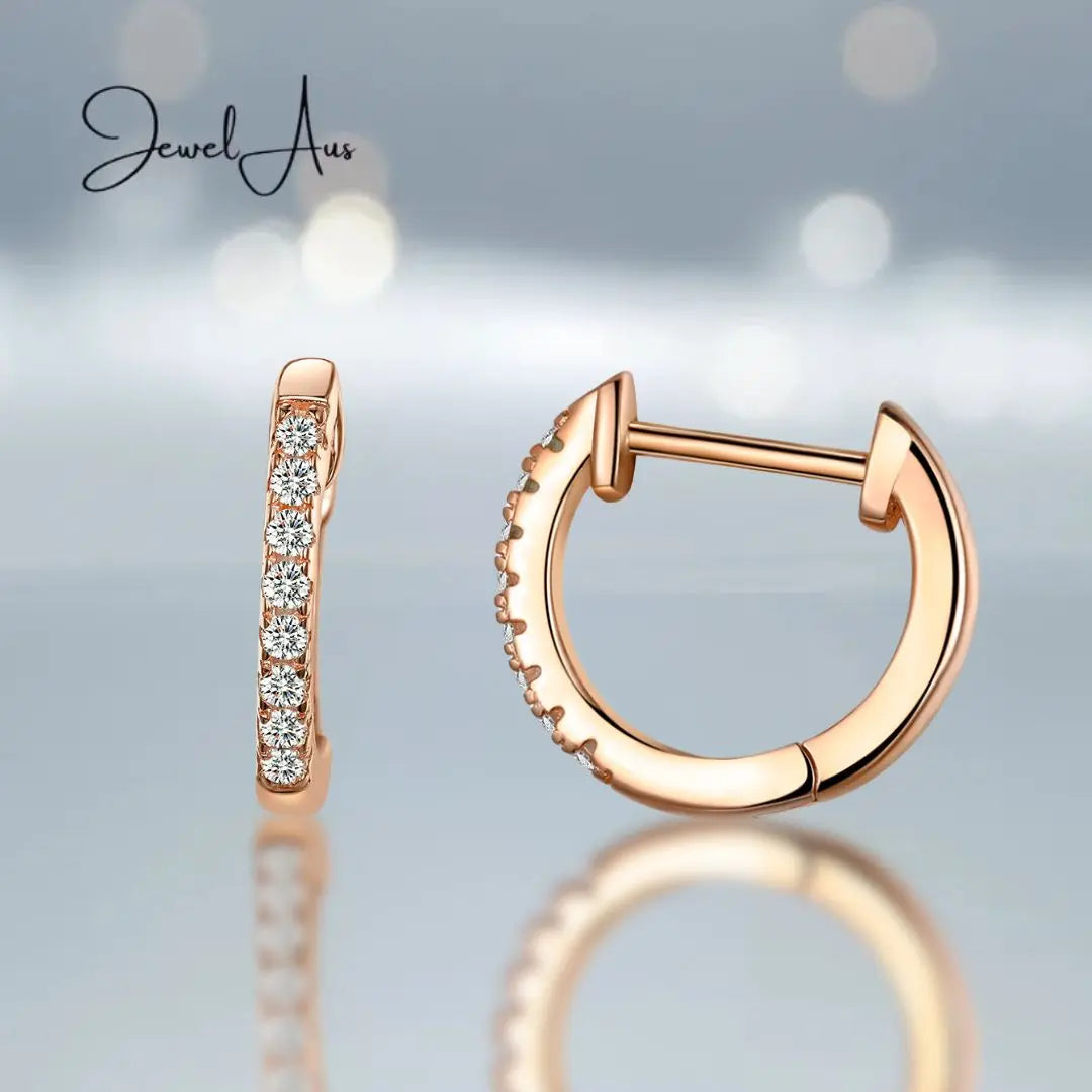 Gold Gem Hoop Earrings jewelaus
