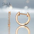 Gold Gem Hoop Earrings jewelaus