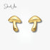 jewelaus Earrings Gold Mushroom Earrings