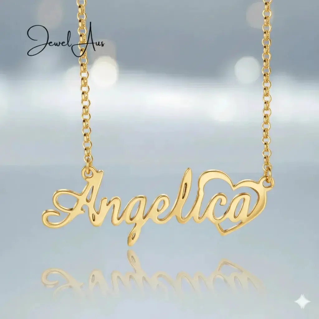 Gold Standard Name Necklace jewelaus