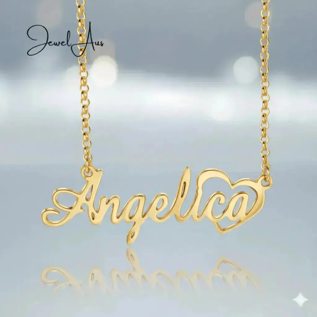 jewelaus Necklace Gold Standard Name Necklace