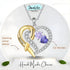 Gold & silver heart Birthstone necklace cmoffer