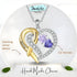 jewelaus Necklace Gold & silver heart Birthstone necklace