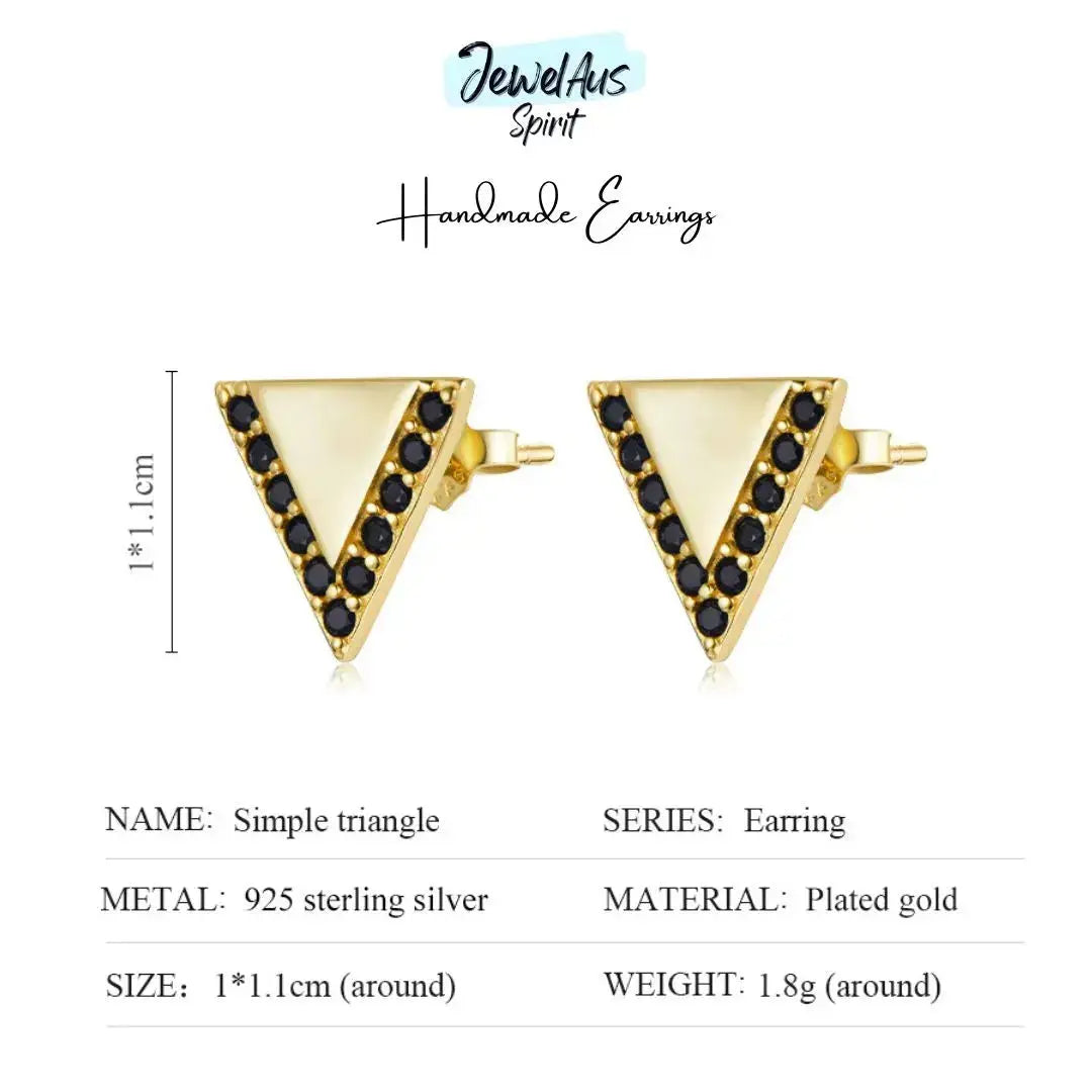 jewelaus Earrings Gold triangle Earrings