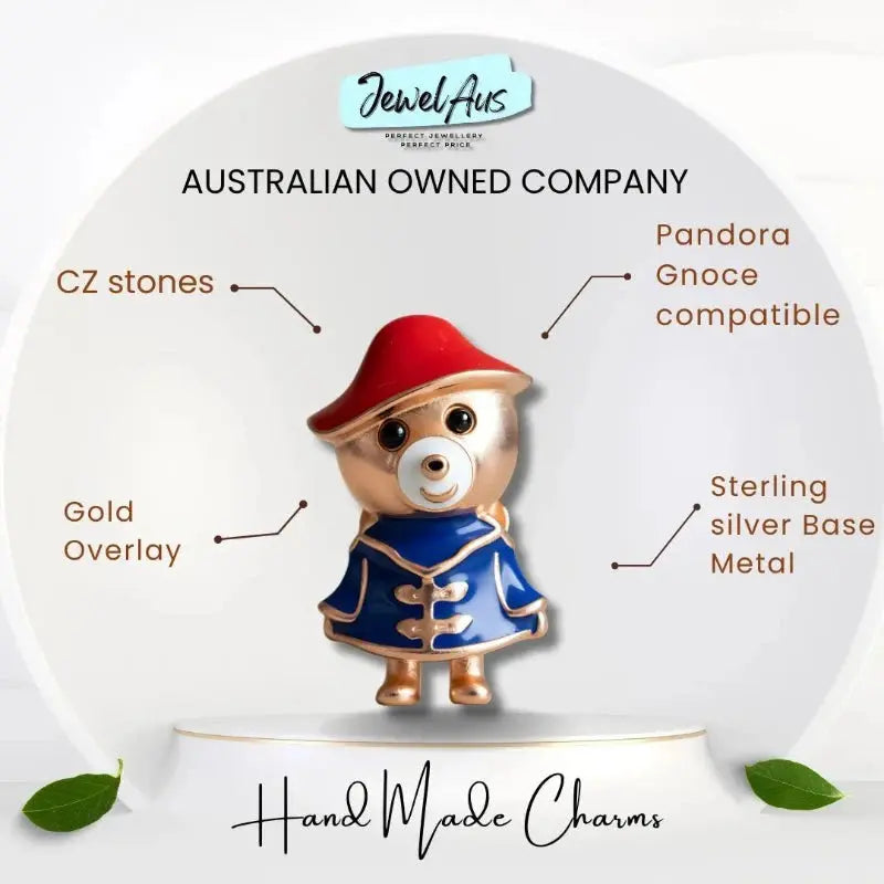 jewelaus CHARMS Exclusive to Jewelaus Golden Bear Bead Charm