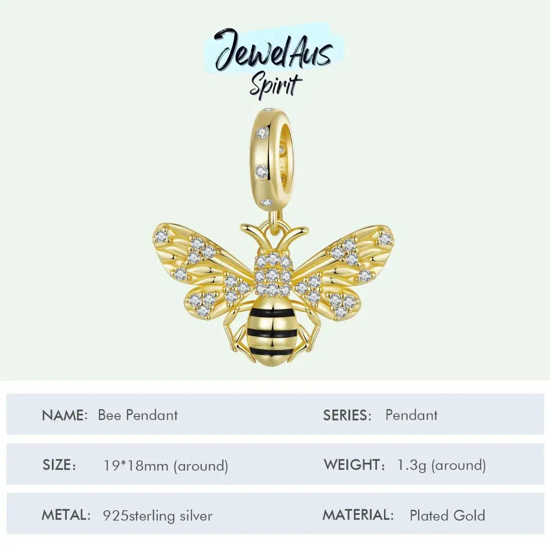 Golden Bee Charm jewelaus