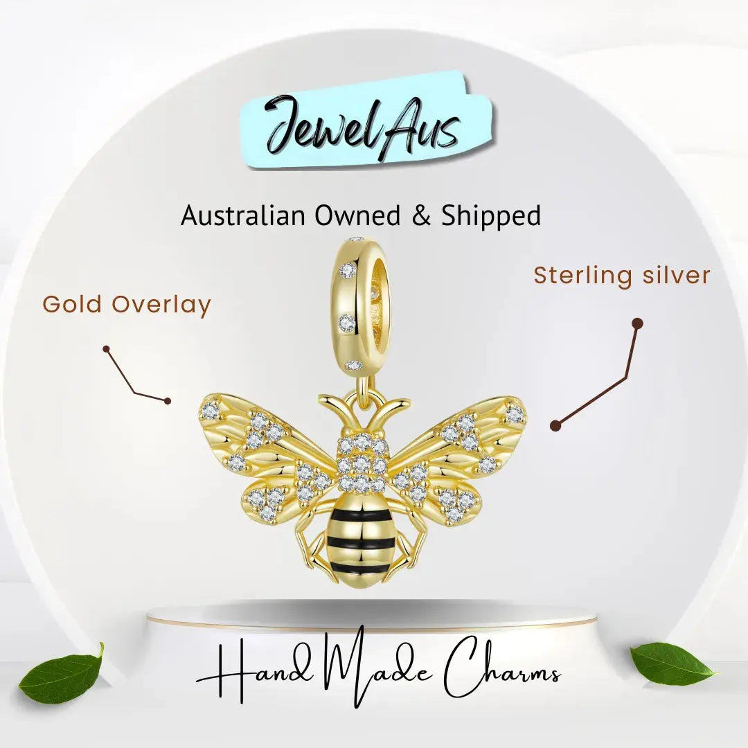 Golden Bee Charm jewelaus