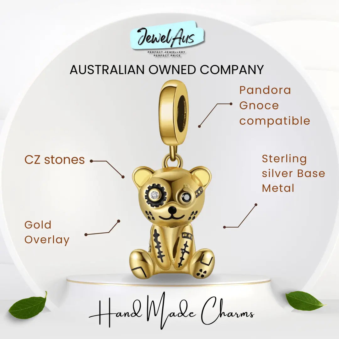 jewelaus CHARMS Golden Patchwork Bear