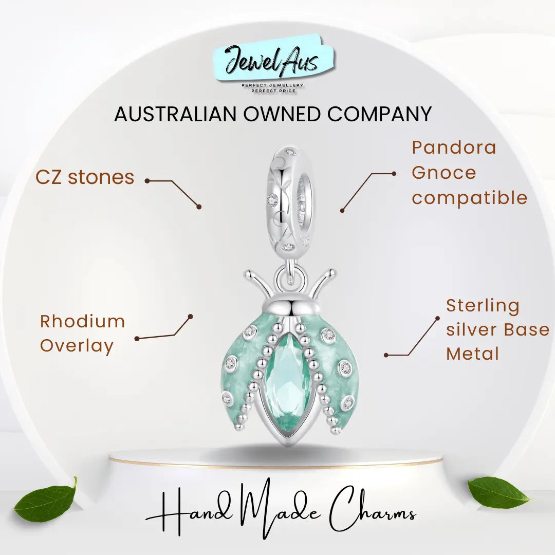 jewelaus CHARMS Green Ladybug Charm