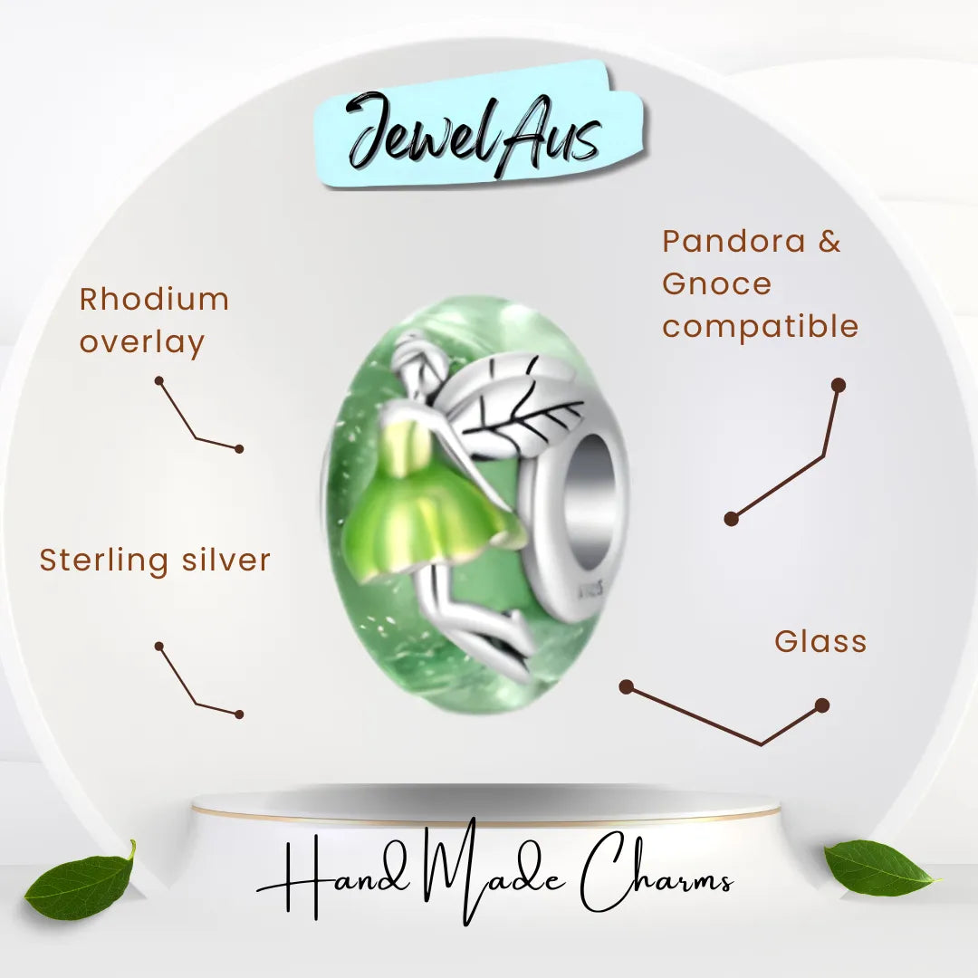 Tinker Bell Glass Charm