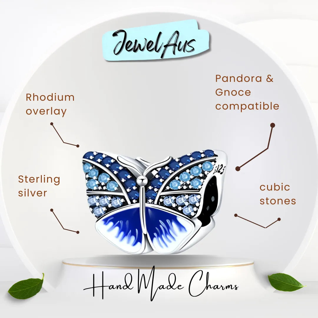 Blue Butterfly Charm