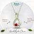 Heart Birthstones Infinity Necklace jewelaus