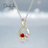 jewelaus Necklace Heart Birthstones Infinity Necklace