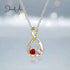 Heart Birthstones Infinity Necklace jewelaus