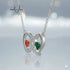 Heart Shape Birthstones Necklace jewelaus