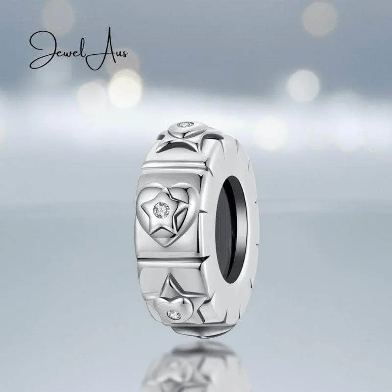 jewelaus CHARMS Heart Star Stopper Charm