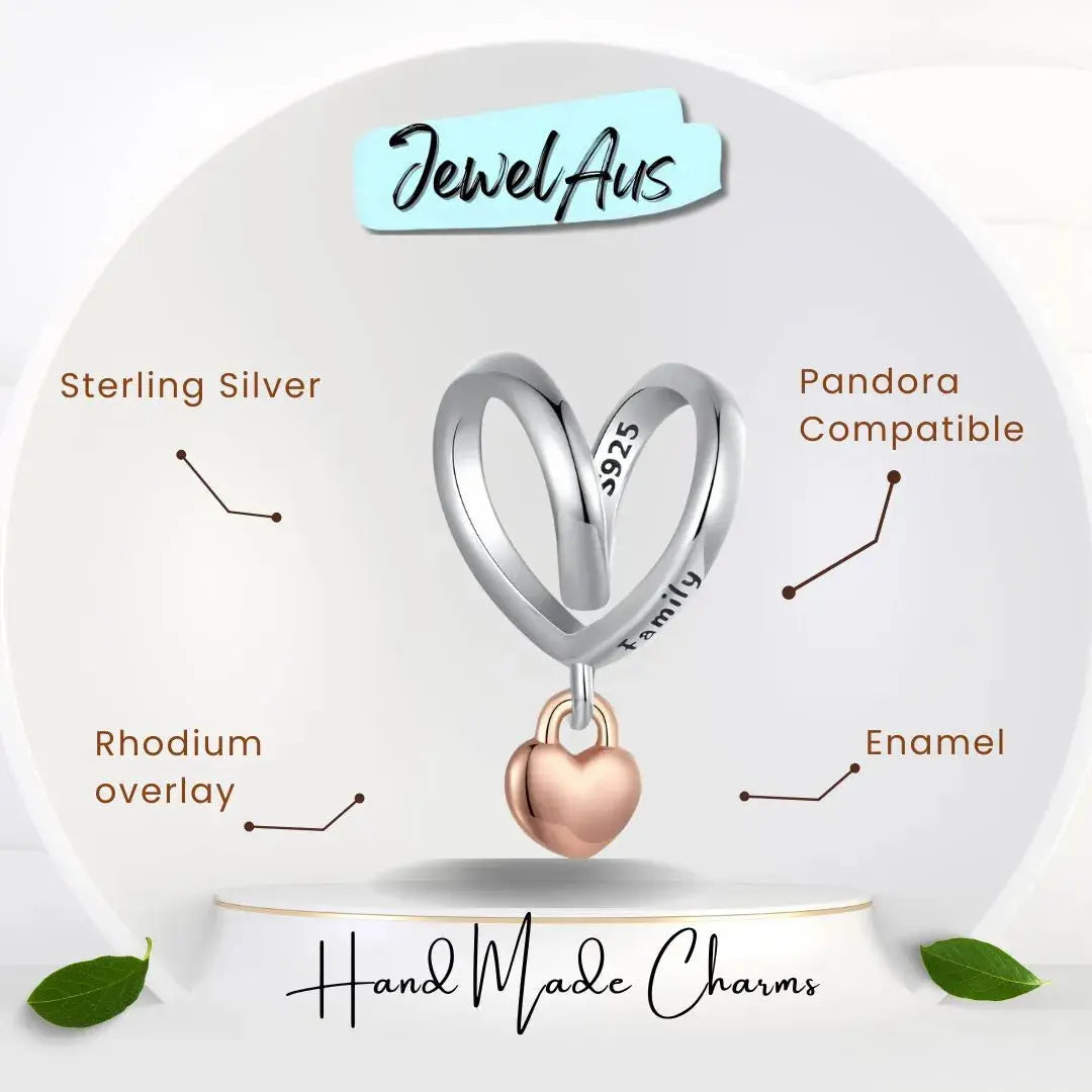 Heart Tassel Charm jewelaus