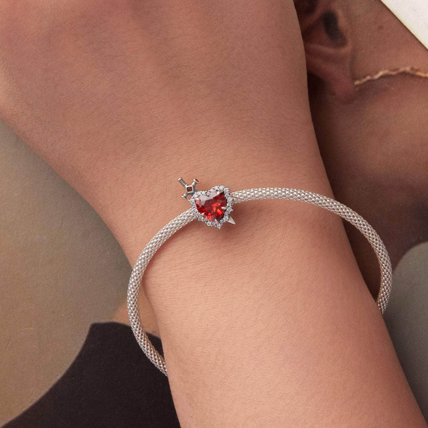 shipped in AUS CHARMS Heart and Sword Charm