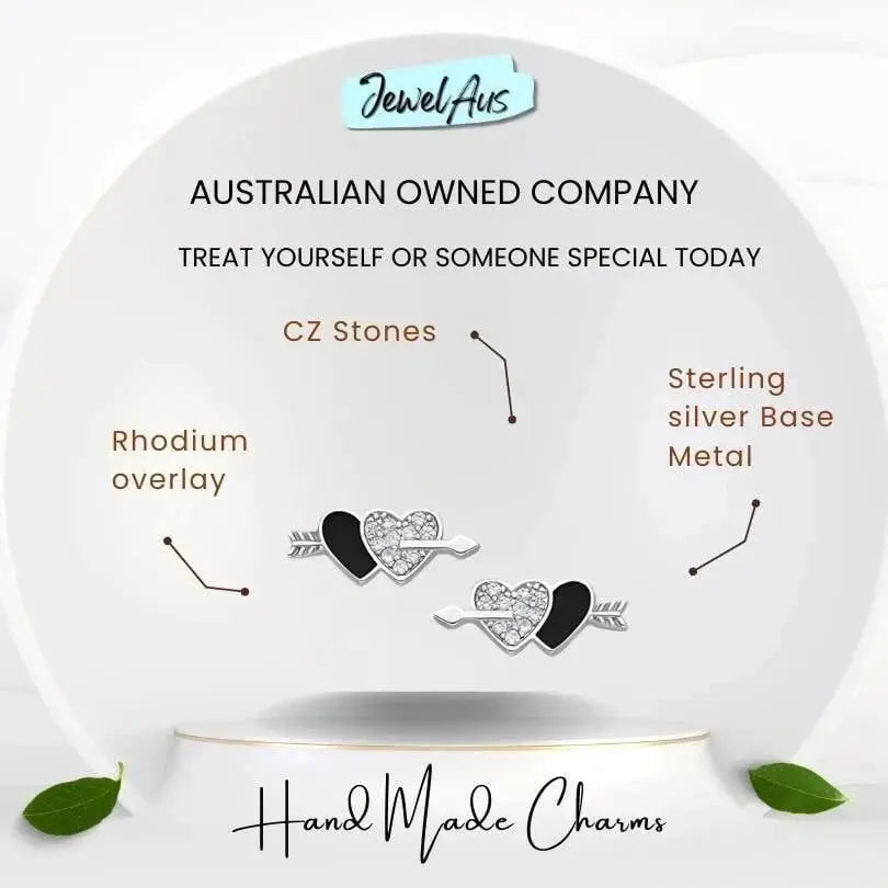 jewelaus Earrings Heart with Arrow Earrings