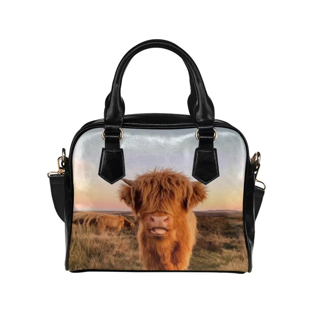 Inkedjoy Handbag Highland Cow Handbag