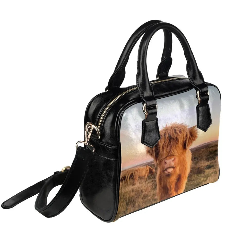 Inkedjoy Handbag Highland Cow Handbag
