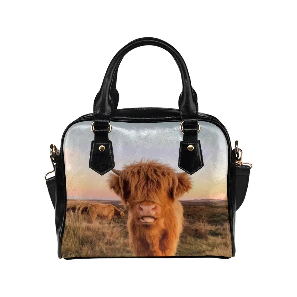 Inkedjoy Handbag Highland Cow Handbag