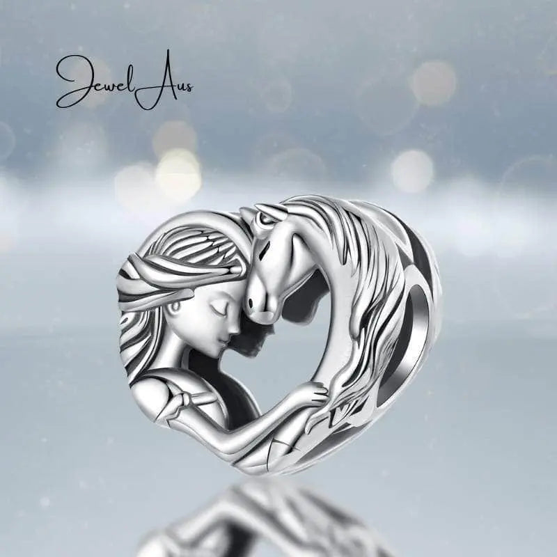 jewelaus CHARMS Horse Lovers Heart Charm