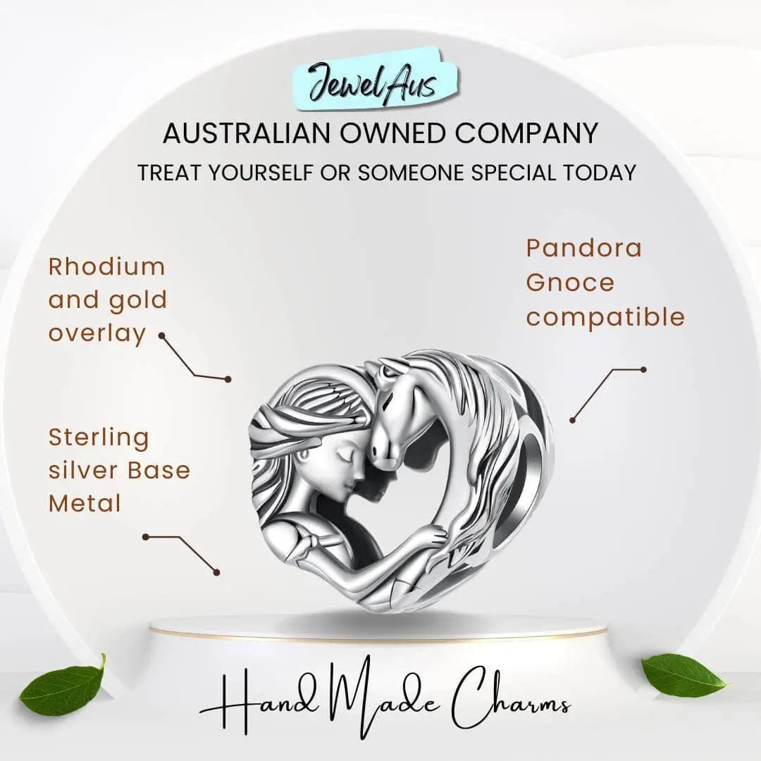 jewelaus CHARMS Horse Lovers Heart Charm