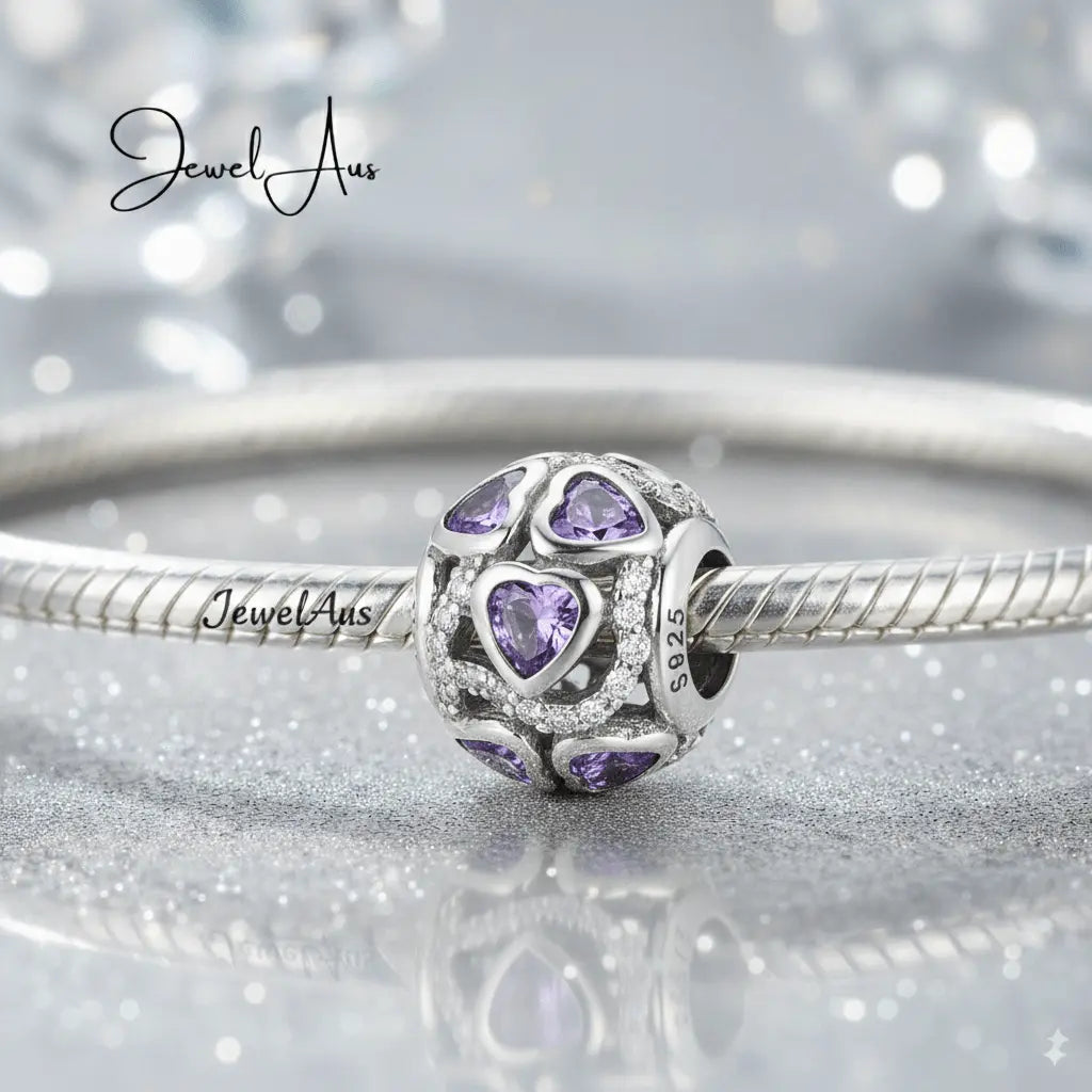 shipped in AUS CHARMS Infinity Hearts Charm