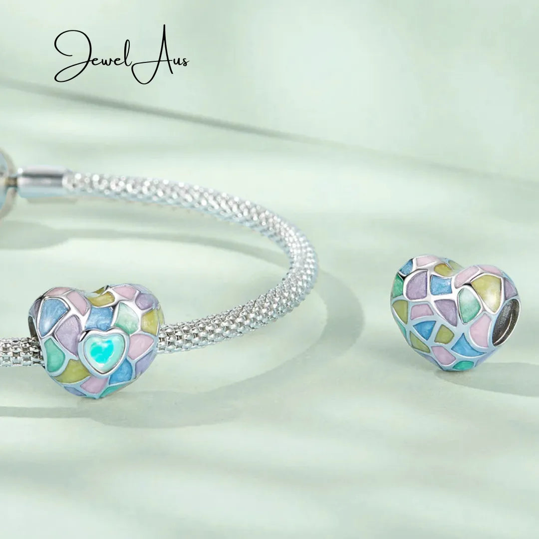 Rainbow Heart Charm