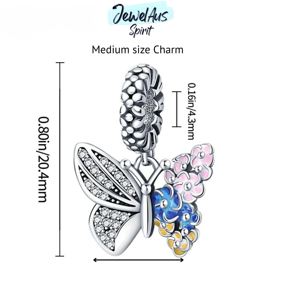 Rainbow Butterfly Charm